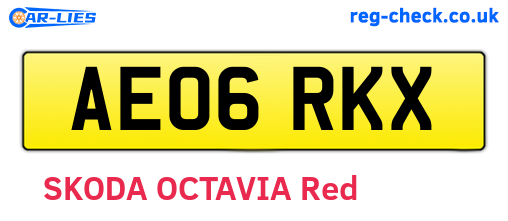 AE06RKX are the vehicle registration plates.