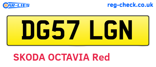 DG57LGN are the vehicle registration plates.