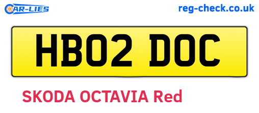 HB02DOC are the vehicle registration plates.