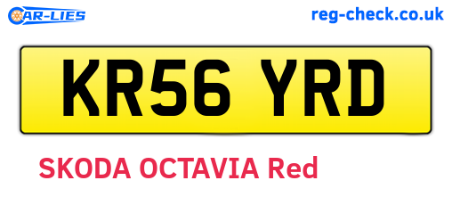 KR56YRD are the vehicle registration plates.