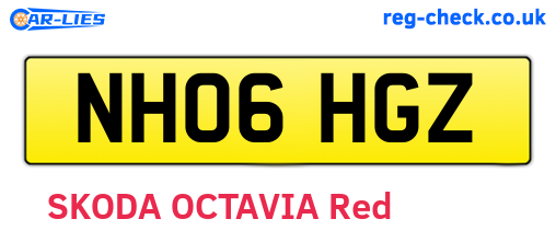 NH06HGZ are the vehicle registration plates.