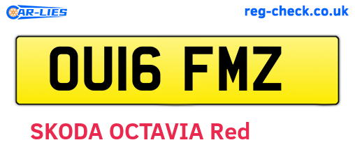 OU16FMZ are the vehicle registration plates.