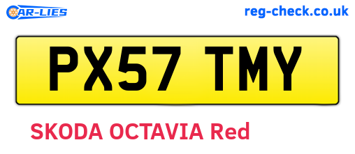 PX57TMY are the vehicle registration plates.