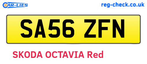 SA56ZFN are the vehicle registration plates.