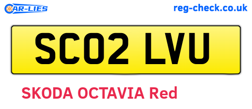 SC02LVU are the vehicle registration plates.