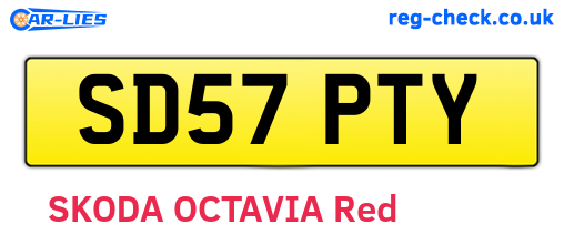 SD57PTY are the vehicle registration plates.