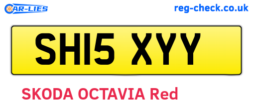 SH15XYY are the vehicle registration plates.