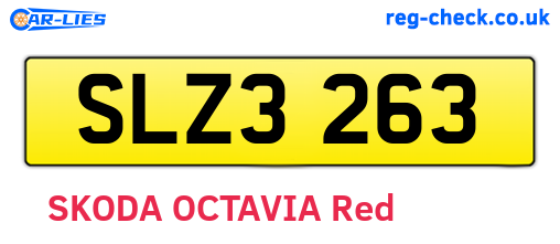 SLZ3263 are the vehicle registration plates.
