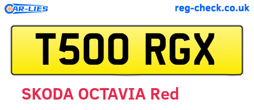 T500RGX are the vehicle registration plates.