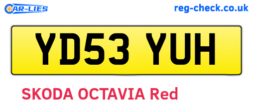 YD53YUH are the vehicle registration plates.