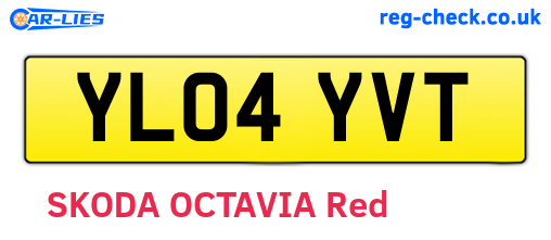 YL04YVT are the vehicle registration plates.