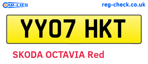 YY07HKT are the vehicle registration plates.