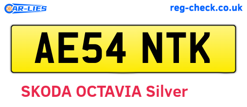 AE54NTK are the vehicle registration plates.