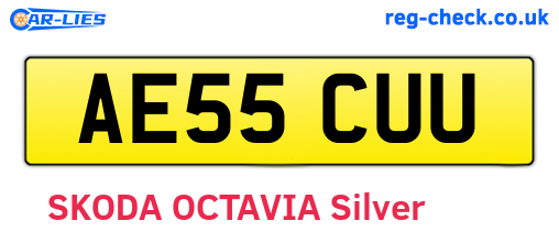AE55CUU are the vehicle registration plates.