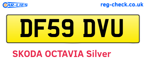 DF59DVU are the vehicle registration plates.