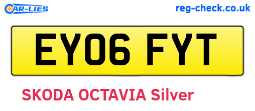 EY06FYT are the vehicle registration plates.