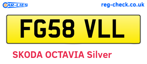 FG58VLL are the vehicle registration plates.
