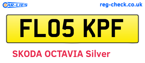 FL05KPF are the vehicle registration plates.