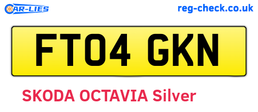 FT04GKN are the vehicle registration plates.