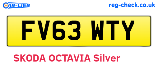 FV63WTY are the vehicle registration plates.