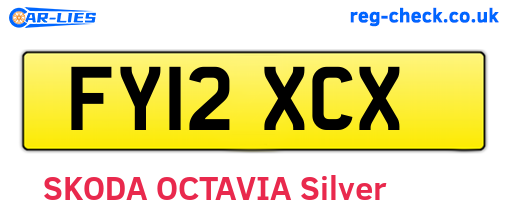 FY12XCX are the vehicle registration plates.