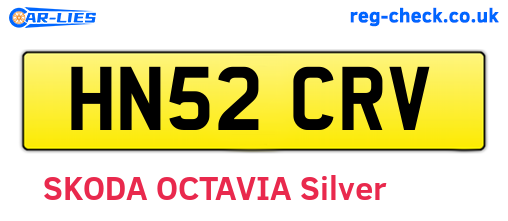 HN52CRV are the vehicle registration plates.