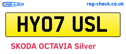 HY07USL are the vehicle registration plates.
