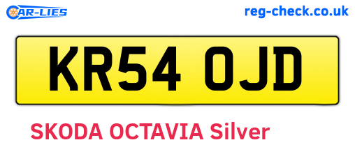 KR54OJD are the vehicle registration plates.