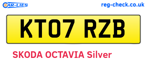 KT07RZB are the vehicle registration plates.
