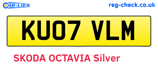 KU07VLM are the vehicle registration plates.