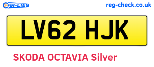 LV62HJK are the vehicle registration plates.