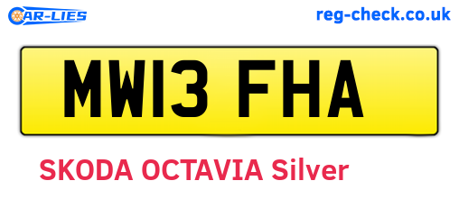 MW13FHA are the vehicle registration plates.