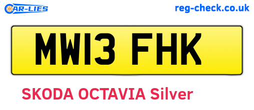 MW13FHK are the vehicle registration plates.