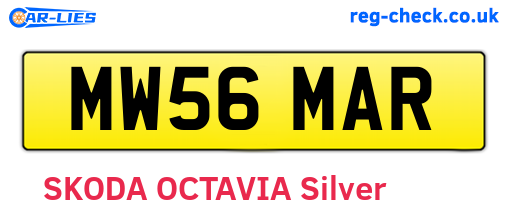 MW56MAR are the vehicle registration plates.
