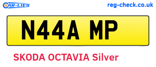N44AMP are the vehicle registration plates.
