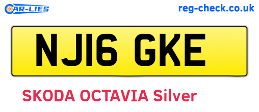 NJ16GKE are the vehicle registration plates.