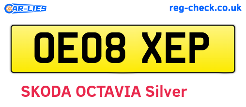OE08XEP are the vehicle registration plates.