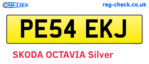 PE54EKJ are the vehicle registration plates.