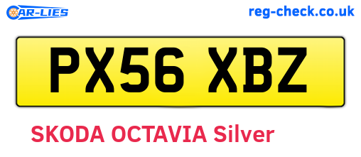 PX56XBZ are the vehicle registration plates.