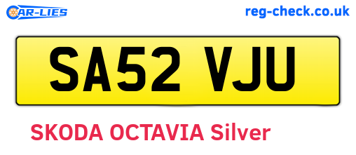 SA52VJU are the vehicle registration plates.