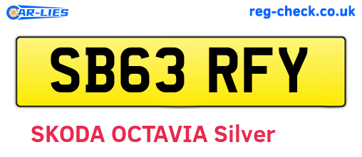 SB63RFY are the vehicle registration plates.
