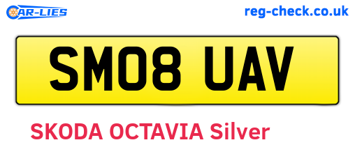 SM08UAV are the vehicle registration plates.