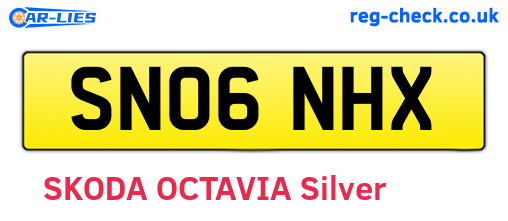 SN06NHX are the vehicle registration plates.