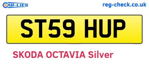 ST59HUP are the vehicle registration plates.