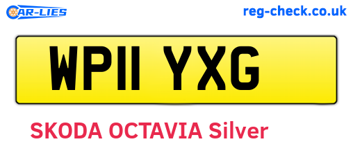 WP11YXG are the vehicle registration plates.