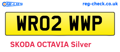 WR02WWP are the vehicle registration plates.