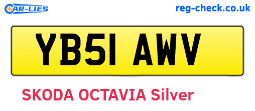 YB51AWV are the vehicle registration plates.