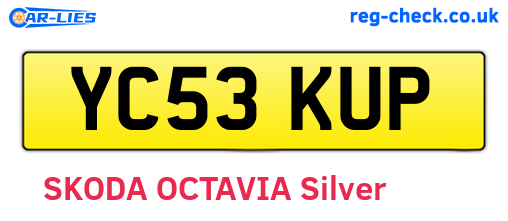YC53KUP are the vehicle registration plates.