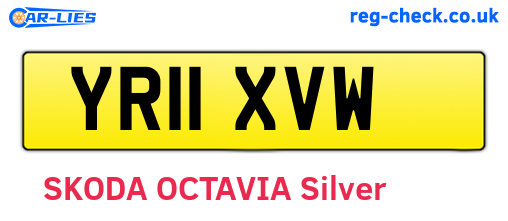 YR11XVW are the vehicle registration plates.