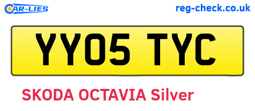 YY05TYC are the vehicle registration plates.